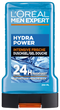 Vorderseite der blauen 250 ml Flasche des Hydra Power Duschgels.