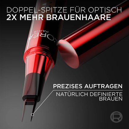 Doppel-Spitze für optisch 2x mehr Brauenhaare