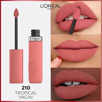 Infaillible Matte Resistance 210 Tropical Vacay - Produkt geöffnet mit Anwendungsbeispielen