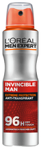 Vorderseite der L'Oréal Men Expert Invincible Man Deospray 150ml Dose.
