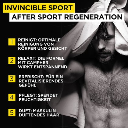 Invincible Sport 5-in-1 Duschgel Anwendungsgebiete