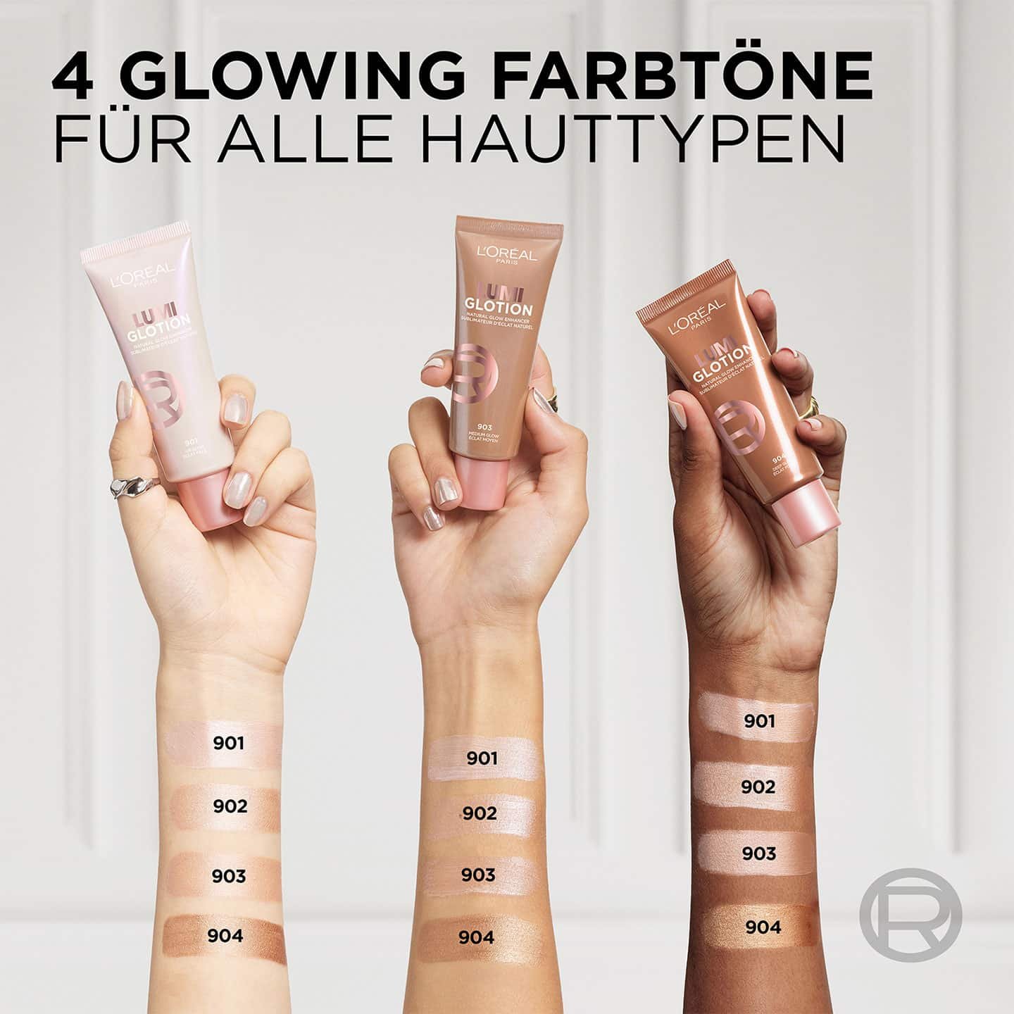 Lumi Glotion 4 Farbtöne für alle Hauttypen