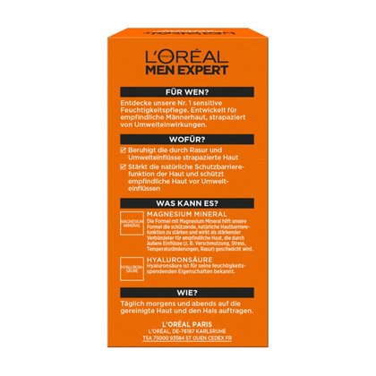 Magnesium Defense 24H Sensitive Feuchtigkeitspflege Verpackungsansicht hinten