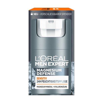 Magnesium Defense 24H Sensitive Feuchtigkeitspflege Verpackungsansicht vorne