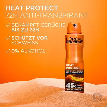 Vorteile des Men Expert Heat Protect 72H Protection Deosprays