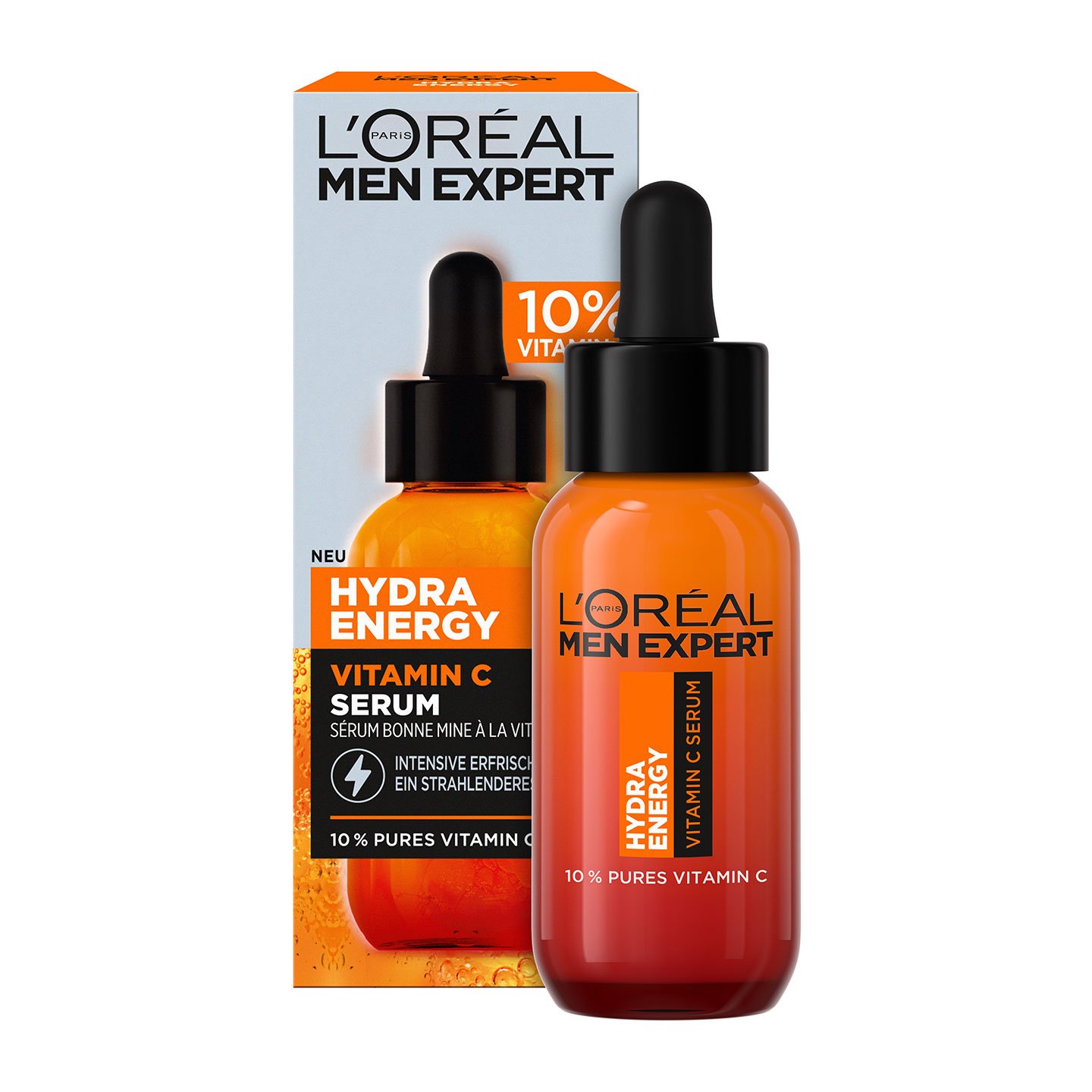 Hydra Energy Set: Vitamin C Serum & 24H Anti-Müdigkeit Feuchtigkeitspflege - Produkt & Verpackung