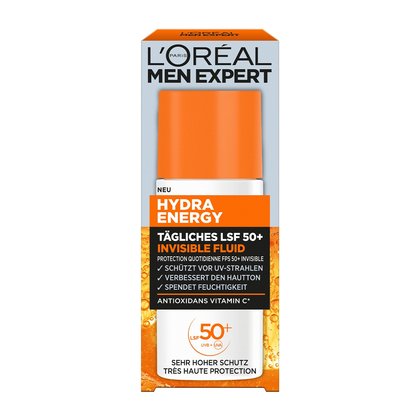 Hydra Energy Tägliches LSF 50+ Invisible Fluid - Verpackung Vorderansicht