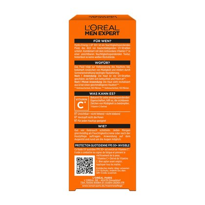 Hydra Energy Tägliches LSF 50+ Invisible Fluid - Verpackung Rückansicht