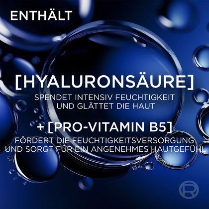 Hyaluronsäure & Pro Vitamin B5: Spenden intensive Feuchtigkeit, glätten die Haut für ein angenehmes Gefühl.