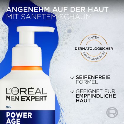 Sanfter Schaum, angenehm auf der Haut. Formel geeignet für empfindliche Haut, reinigt schonend.
