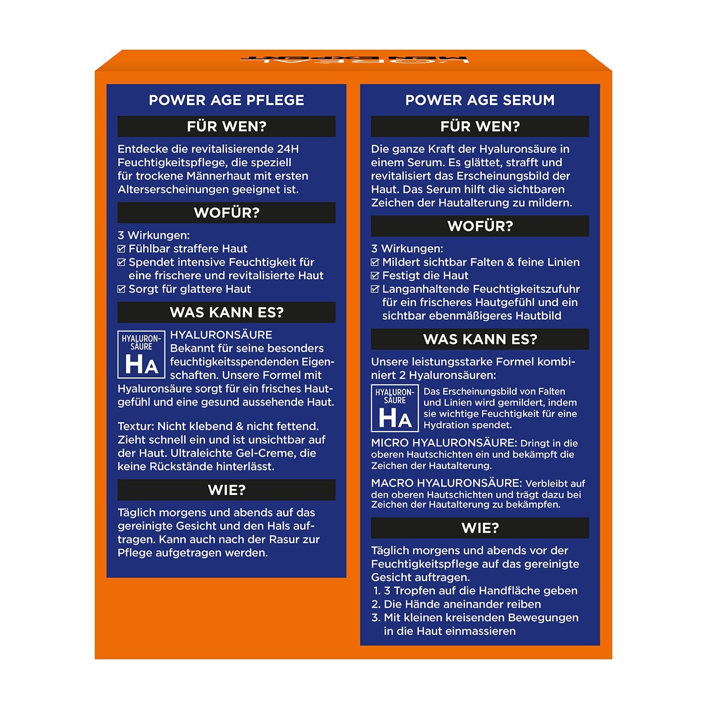 Power Age-Set: Serum & Pflege Rückseite
