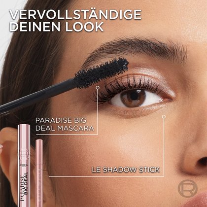 Kendall Jenner trägt den Infaillible Le Shadow Stick auf ihre Wimpern auf. Make-up Look mit Paradise Mascara & Le Shadow Stick