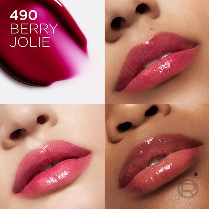 Komposition aus Bildern mit Lippen dreier Frauen und der Nuance 490 Berry Jolie