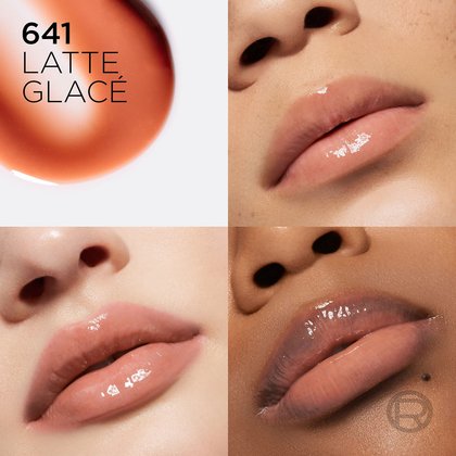 Komposition aus Bildern mit Lippen dreier Frauen und der Nuance 641 Latte Glace