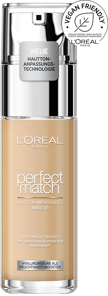 Perfect Match Make-up 3.5.D/3.5.W Golden Peach - Produktabbildung mit Vegan Siegel
