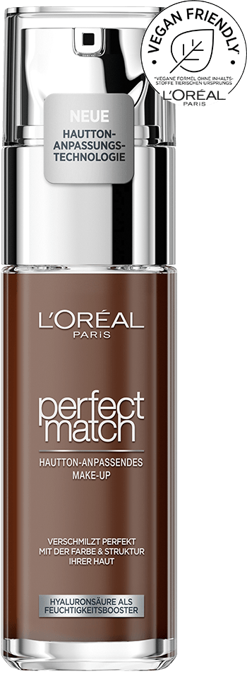Make Up Perfect Match Make-up 10.R/10.C Esspresso Packshot mit Vegan Siegel
