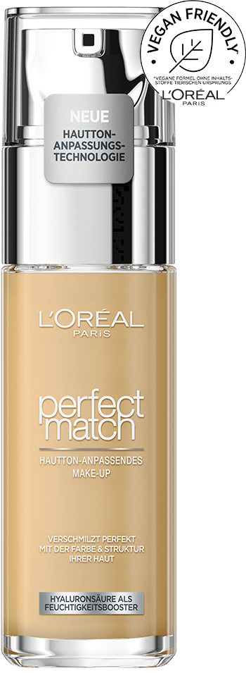 Perfect Match Make-up 2.D/2.W Golden Almond - Packshot mit Vegan Siegel
