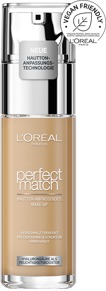 Perfect Match Make-up 4.5.N True Beige - Packshot mit Vegan Siegel