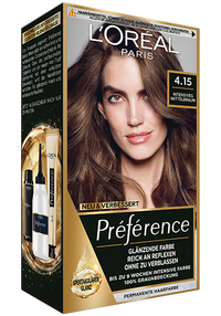 Braune Haare Caracas Intensives Mittelbraun 415 Preference Packshot