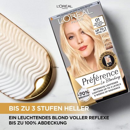 Préférence Le Blonding sehr sehr helles natürliches Blond 01 für bis zu 3 Level Aufhellung - Produktabbildung