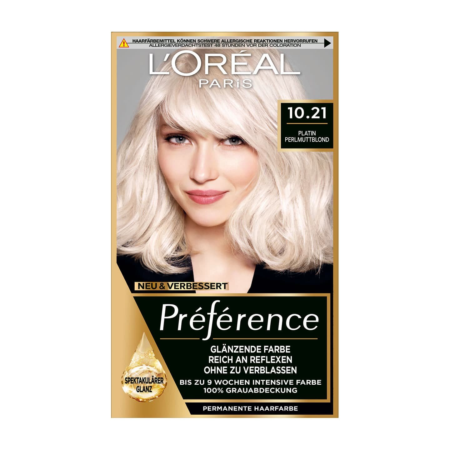 Blondehaare Stockholm Platin Perlmuttblond 1021 Preference Packshot