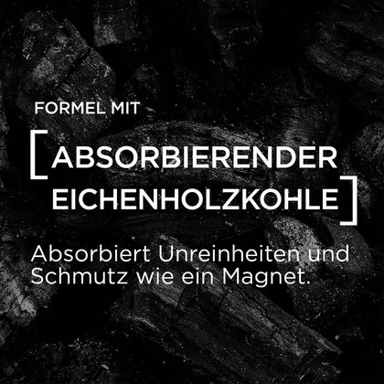 Pure Carbon Waschgel Formel mit Eichenholzkohle