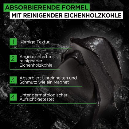 Pure Carbon Waschgel Formel mit Eichenholzkohle
