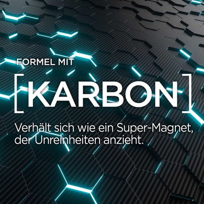 Wabenartige Visualisierung von Karbon, Text: Formel mit Karbon