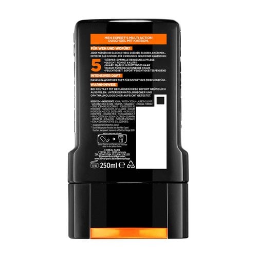 Carbon Clean Karbonduschgel 5in1 Multiaction Waschgel - Produkt Rückanischt