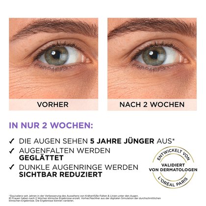 Revitalift Filler Augenserum Vorher/Nachher