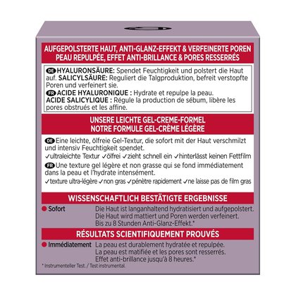 Revitalift Filler Mattierende Gel-Creme Oil Control - Verpackung Seitenansicht