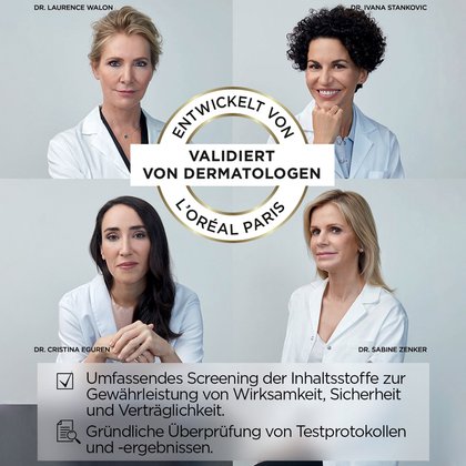 Validiert von Dermatologen - vier Frauen