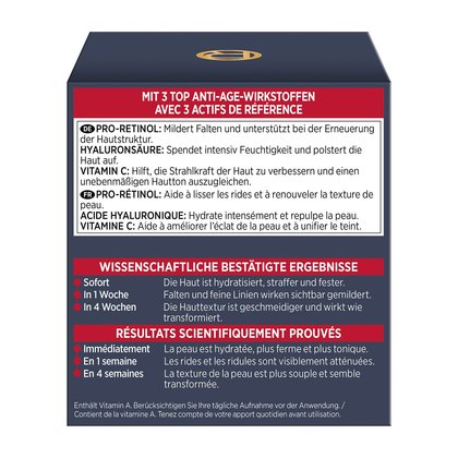 Laser X3 Dreifach-Power Anti-Age Nachtpflege Produktbild und Vorteile