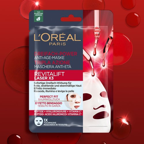 Laser X3 Dreifach-Power Anti-Age-Maske Verpackung Vorne