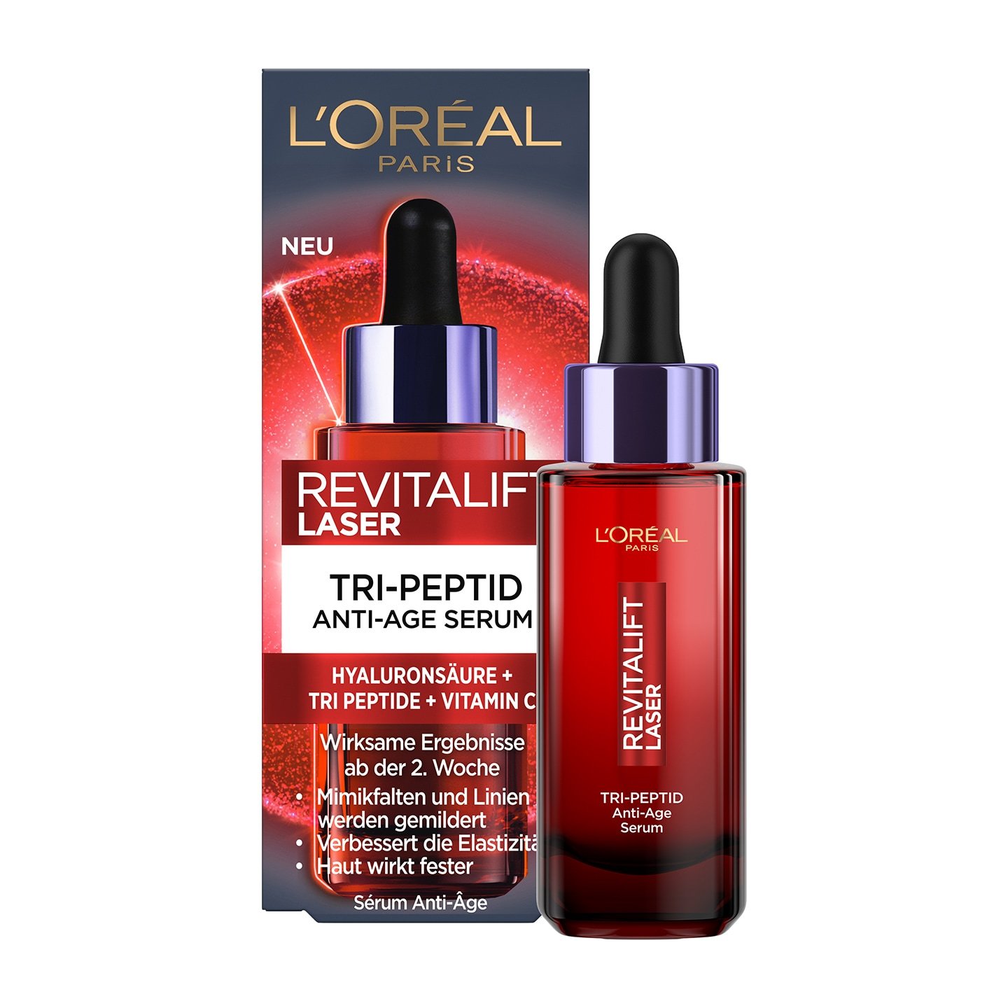 Revitalift Laser Tri-Peptid Anti-Age Serum - Produkt & Verpackung