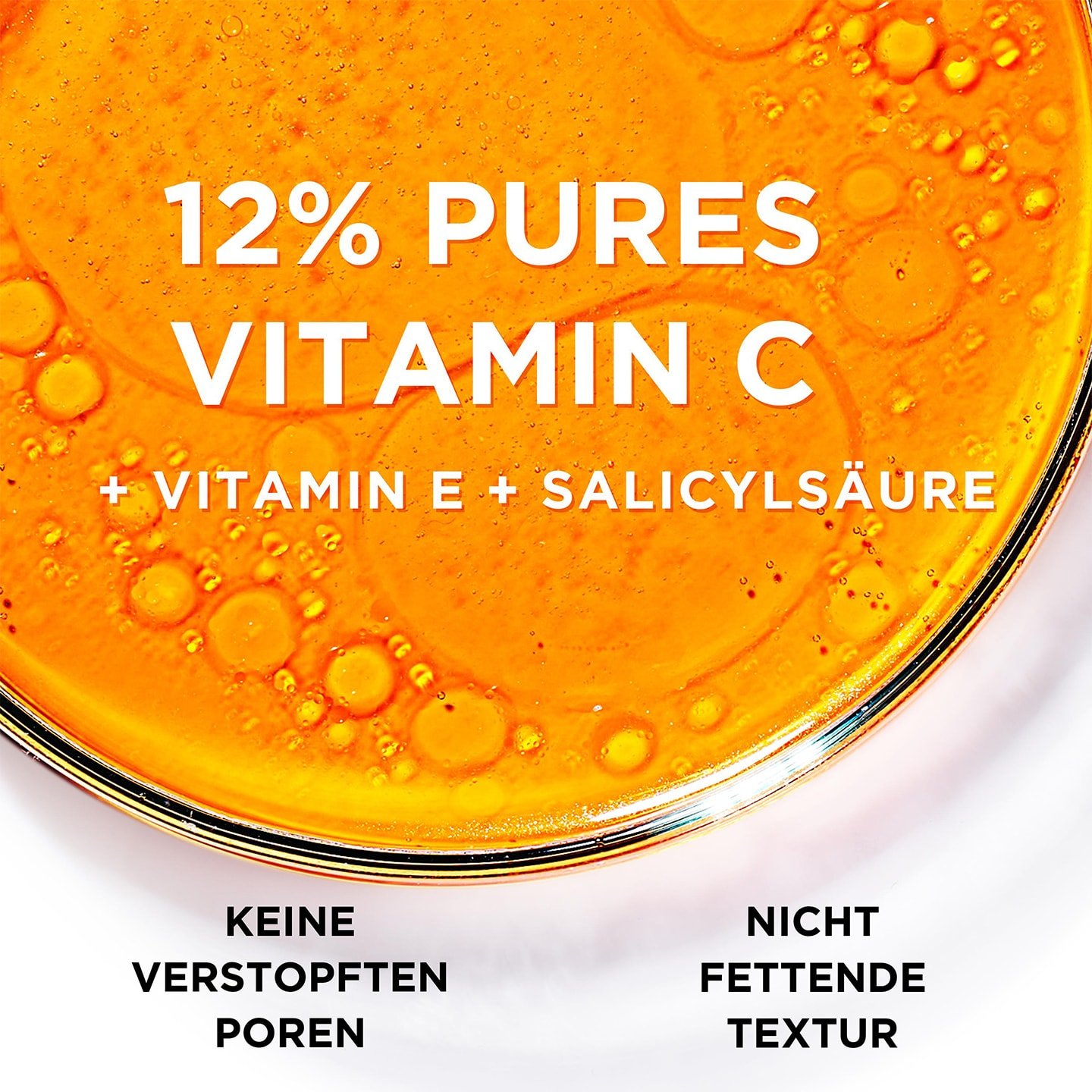 Detailansicht Flüssigkeit mit 12% Pures Vitamin C & Salicylsäure
