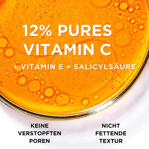 Detailansicht Flüssigkeit mit 12% Pures Vitamin C & Salicylsäure