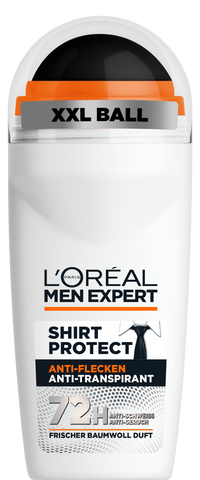 L'Oréal Men Expert Shirt Protect Deoroller in der weißen 50ml Flasche.