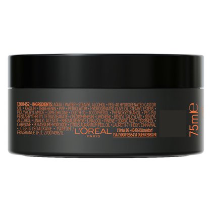 Rückseite der Mad Matte Dose mit aufgedruckten Produktinhaltsstoffen und 75ml Angabe.
