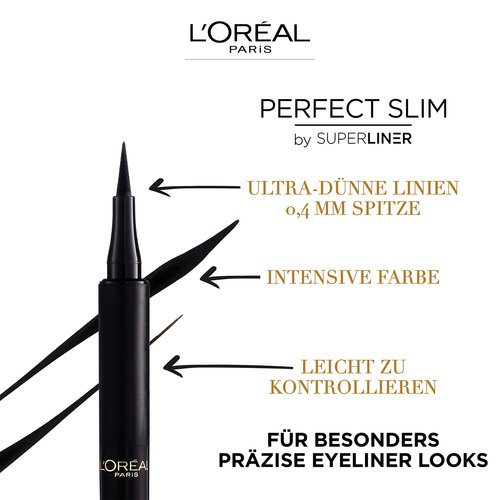 Super Liner Perfect Slim - Filzspitze im Detail mit drei Produktvorteilen