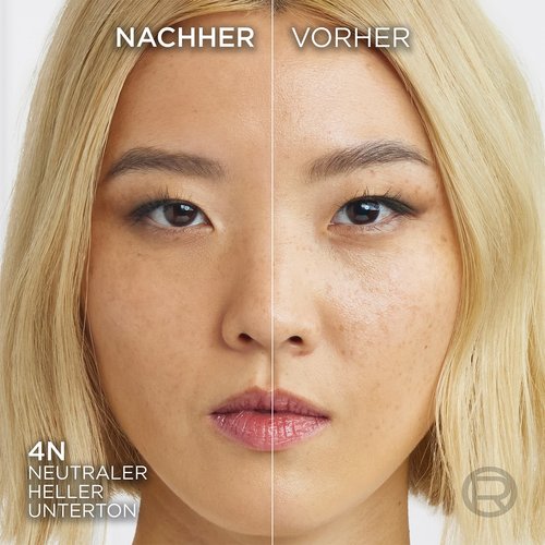 Gesicht einer jungen Frau mit Make-up und dem True Match Puder 4N