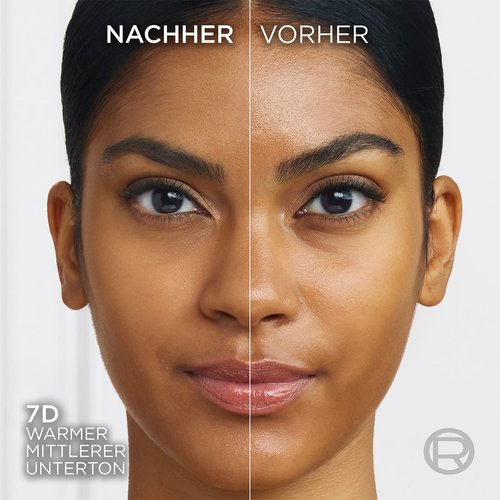 Gesicht einer jungen Frau mit Make-up und dem True Match Puder 7D