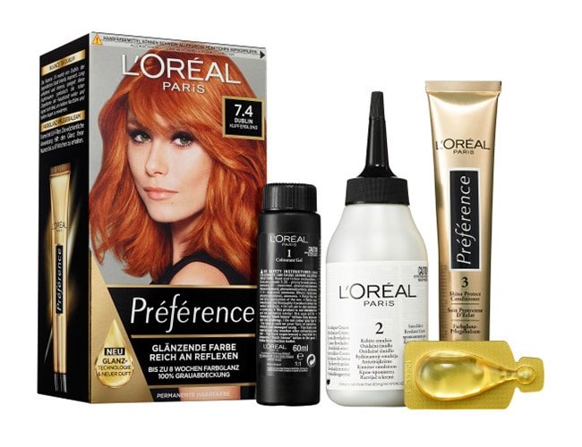Préférence 74 Dublin Kupferblond mit FarbAuffrischer L'Oréal Paris